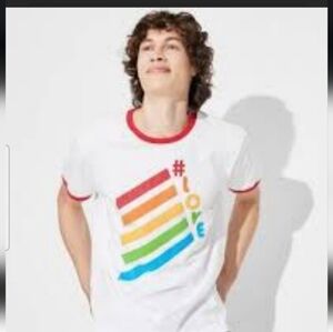 Pride Adult Short Sleeve '#Love' T-Shirt - White - S